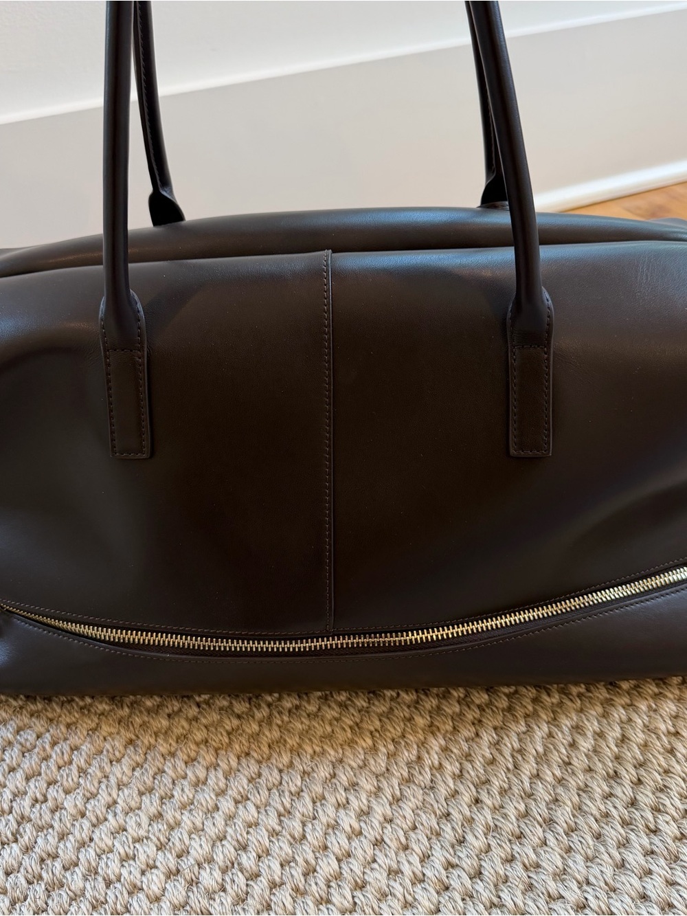 Verafied Club large Leather Tote in Dark Brown - Picture 8 of 12